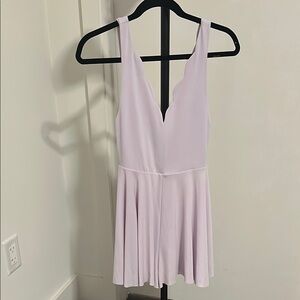 Lavender Scalloped Sleeveless Dress